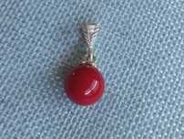 Srebrna zawieszka z koralem Sterling Silver 925 4,05 g Wisiorek