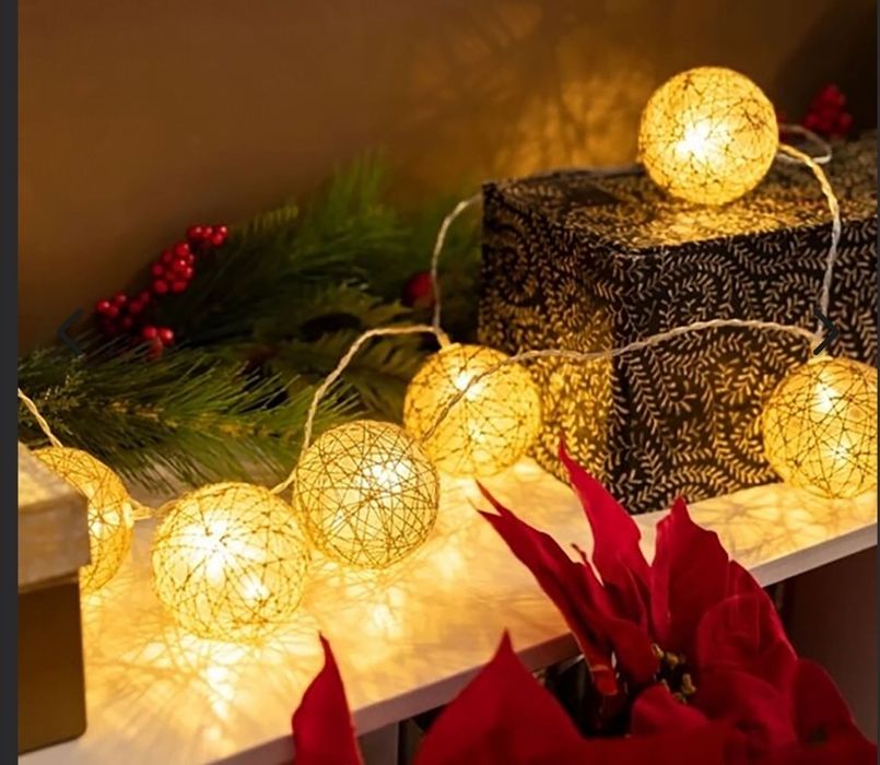 Гірлянда декоративна , в формі кульки , яскрава та гарна