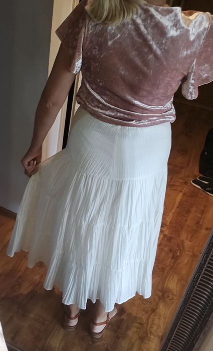 Spódnica biala długa L