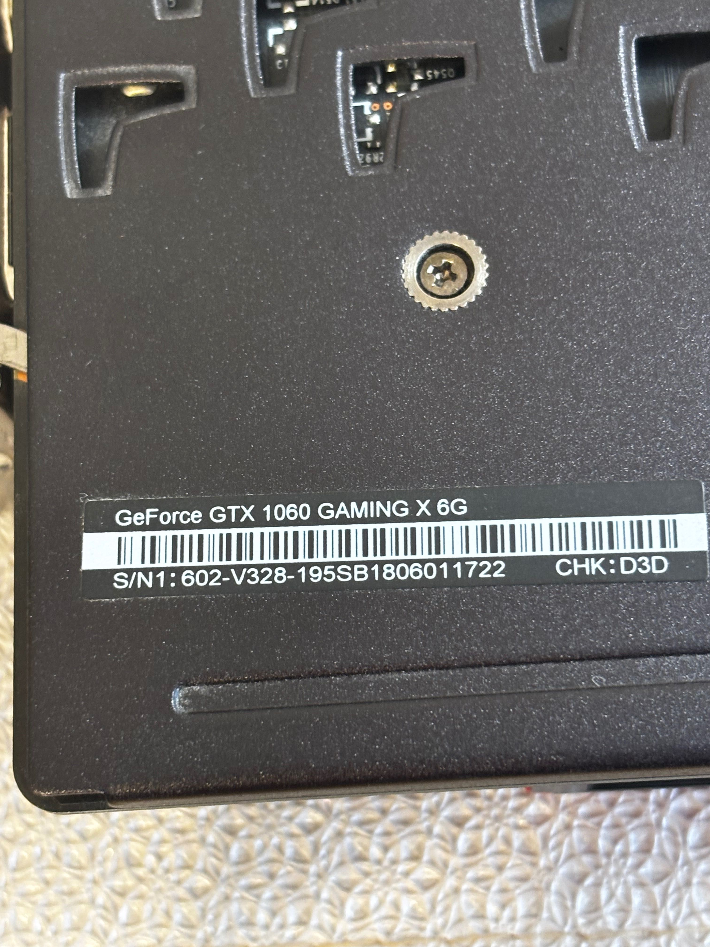 karta graficzna MSI GTX 1060 Gaming X 6gb* bez gwarancji