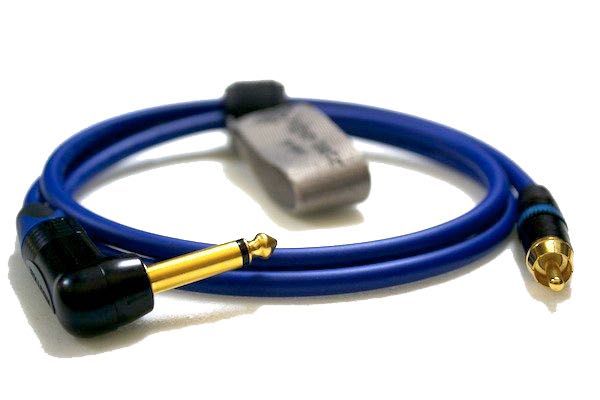 Kabel Interkonekt 1/4 6,35mm Kątowy Mono Jack do RCA/Phono Van Damme