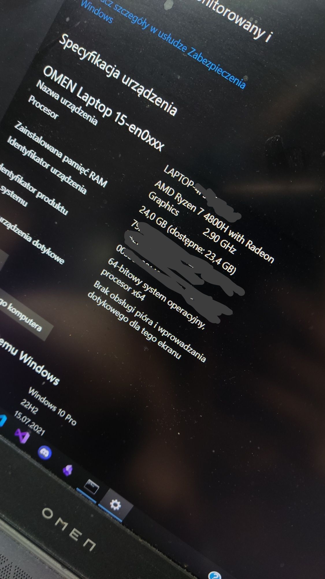 Laptop OMEN 15 - en0022nw