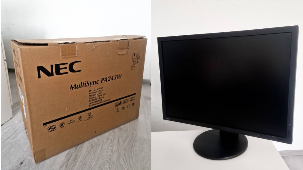 monitor nec multisync pa243w lcd 24" czarny