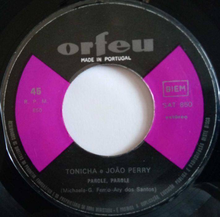 Tonicha	- - - - -	Parole, Parole	- - - - -	Single