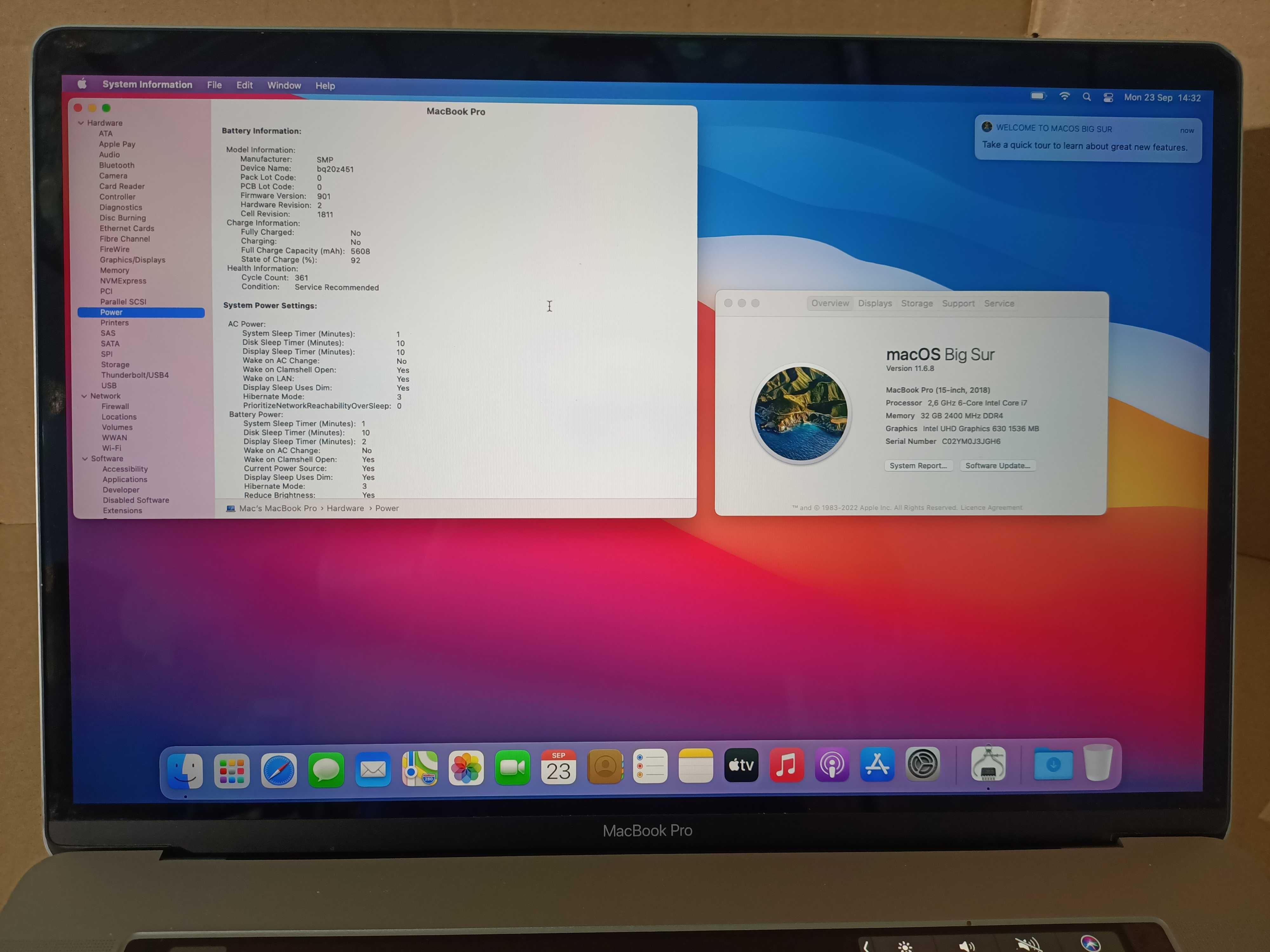MacBook Pro 15,1 i7 Disco Rigido 500GB