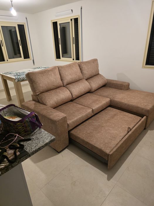 Sofá cama e encostos reclinável