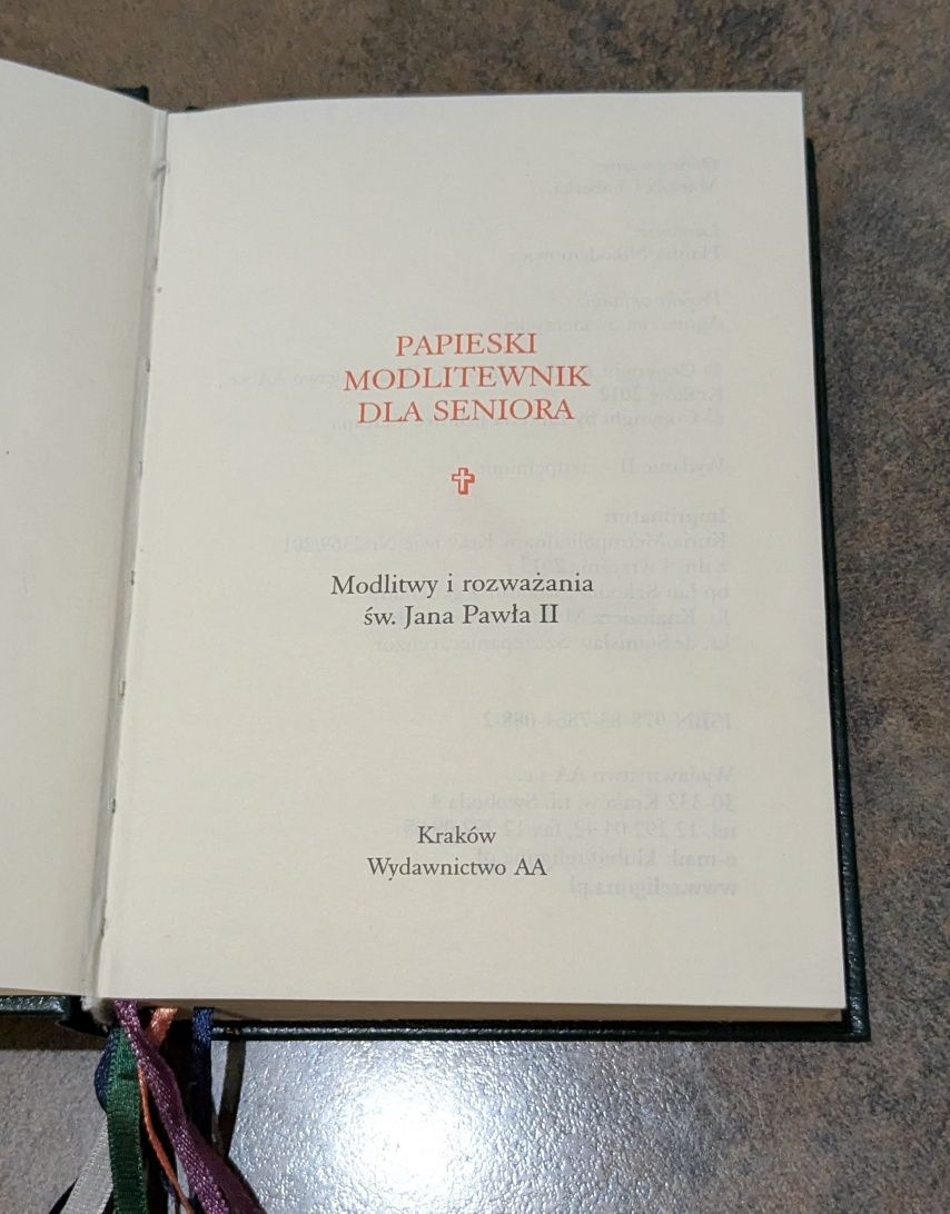 Papieski modlitewnik dla seniorów, rozważania Św. Jana PawłaII,wyd2012