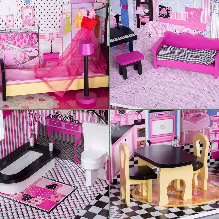 Будиночок ляльковий деревяний для барбі AVKO Вілла Маямі