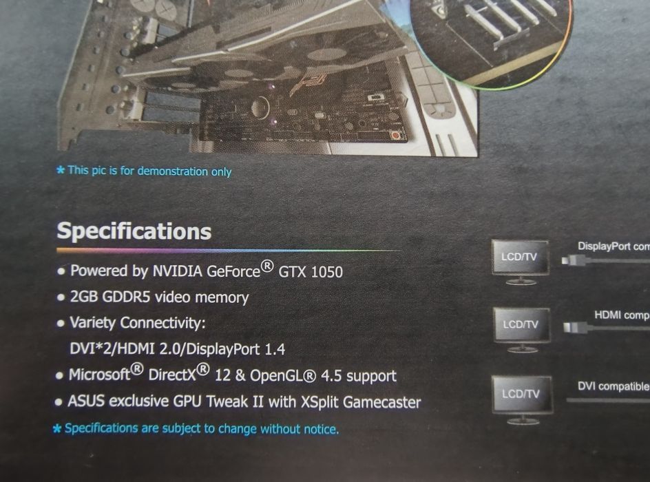 Asus  GEFORCE GTX 1050