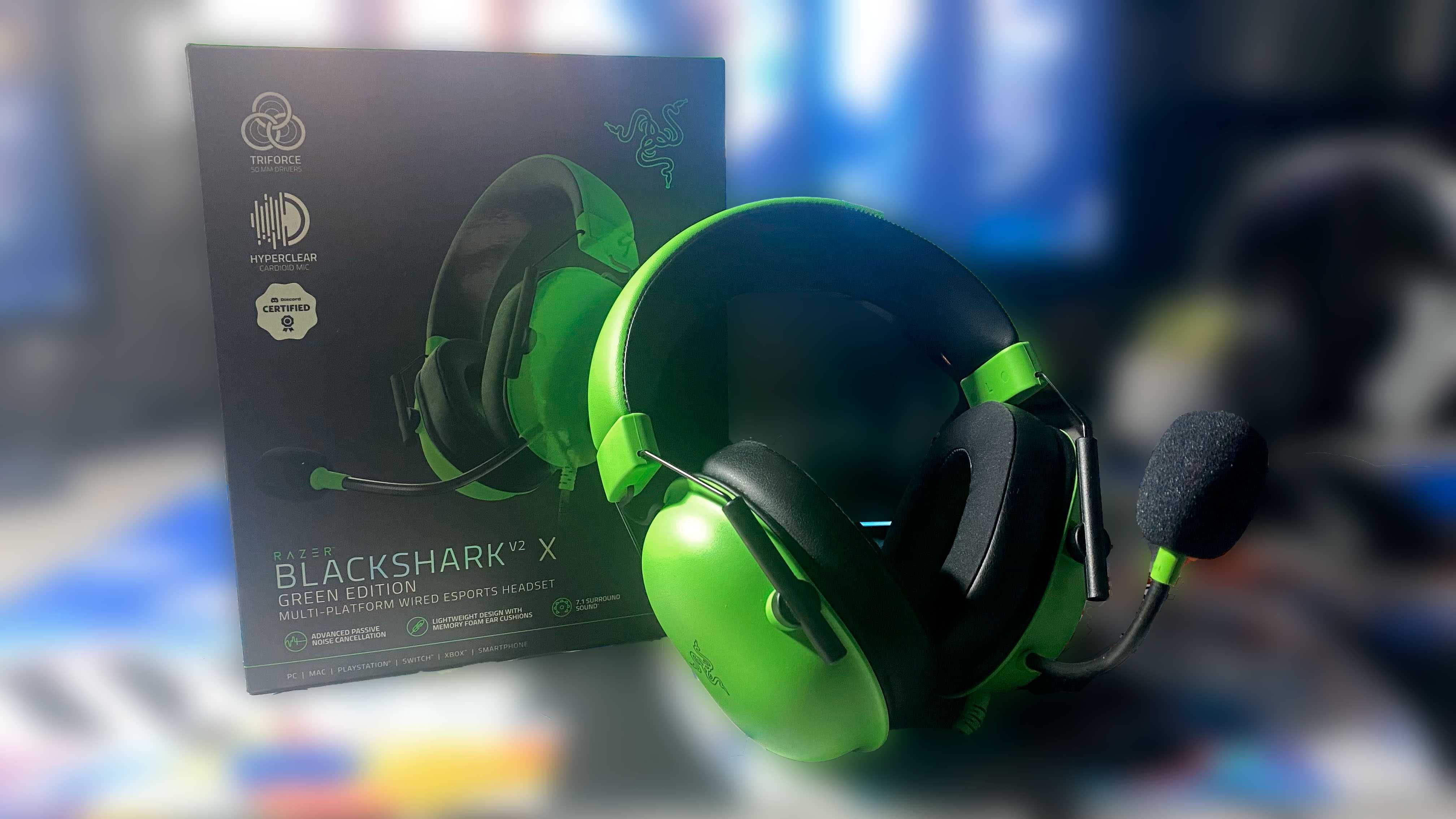 Навушники Razer Black Shark V2 X Green. Нові