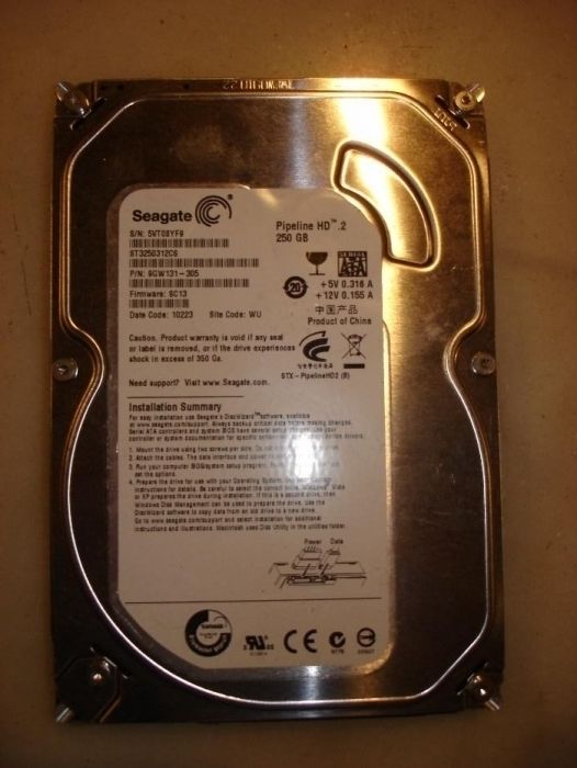 Disco SATA 250 GB 3.5 - como novo