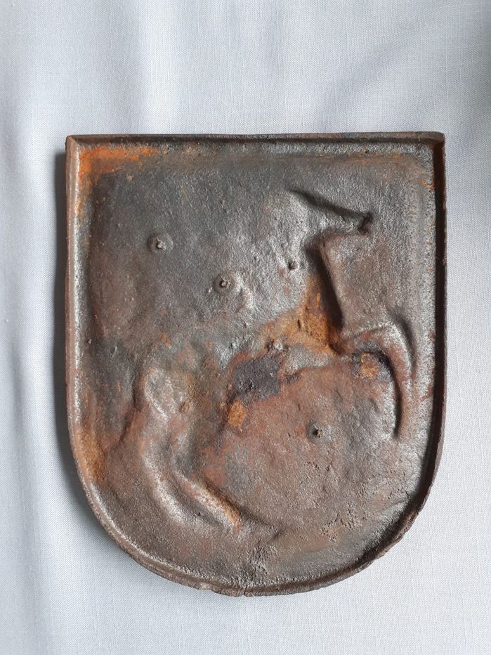 Antyk obraz żeliwo płaskorzeźba oryginalna relief