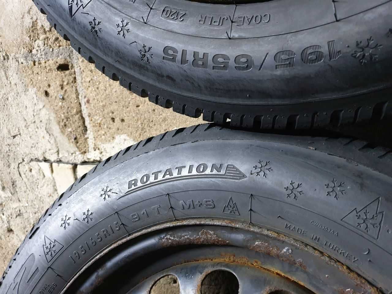 Felgi stalowe Sedici SX4 R15 5x114,3 opony zima 195/65R15 7,5mm 2020r