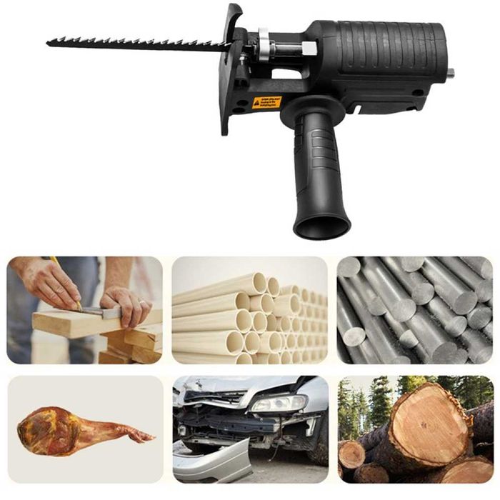 Насадка-лобзик для дриля + 3 полотна / Лобзик насадка на дриль