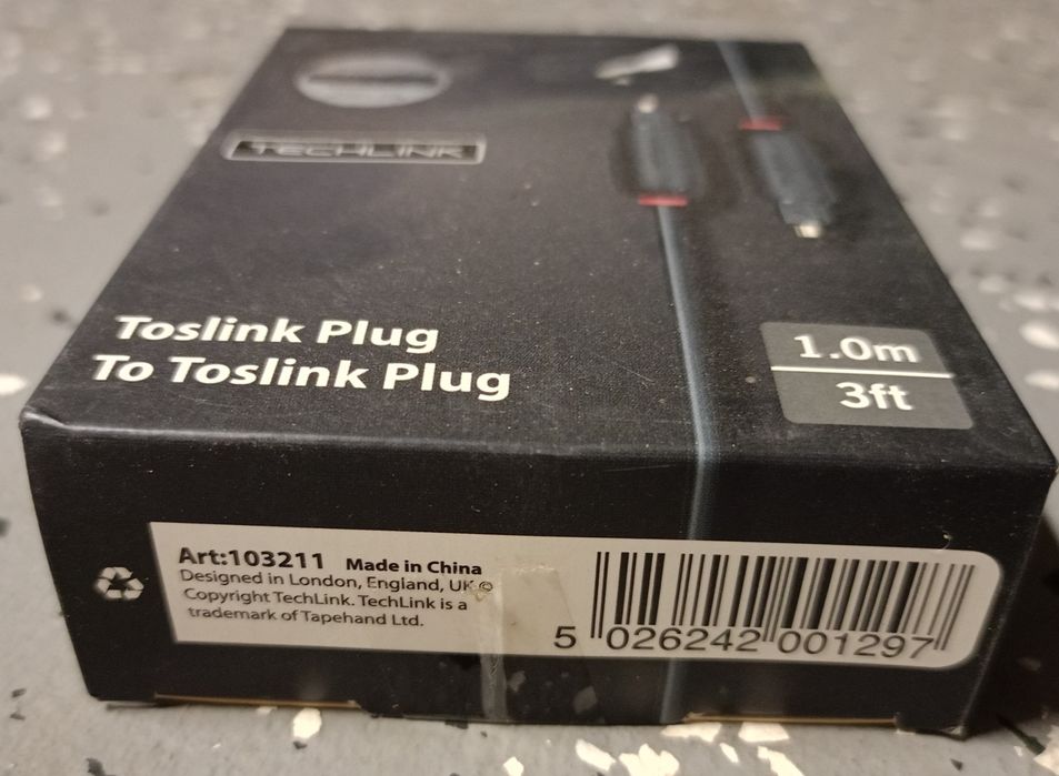 Kabel optyczny audio Techlink 1 m