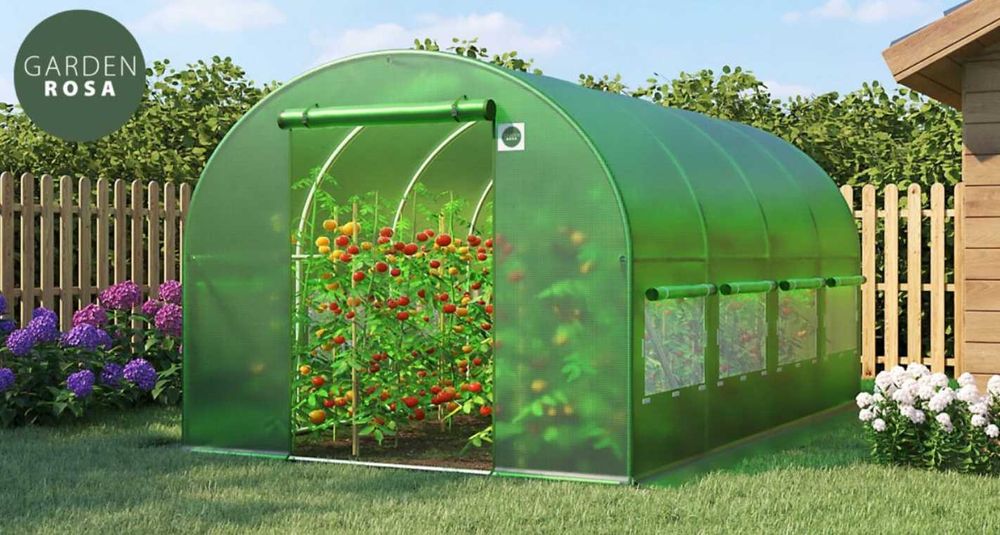 Теплиця з металевим каркасом 10м2 (4 x 2,5 х 2 м) Польща