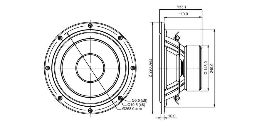 NOWY głośnik SB Acoustics SB29NRX75-8 Norex niskotonowy woofer -23%