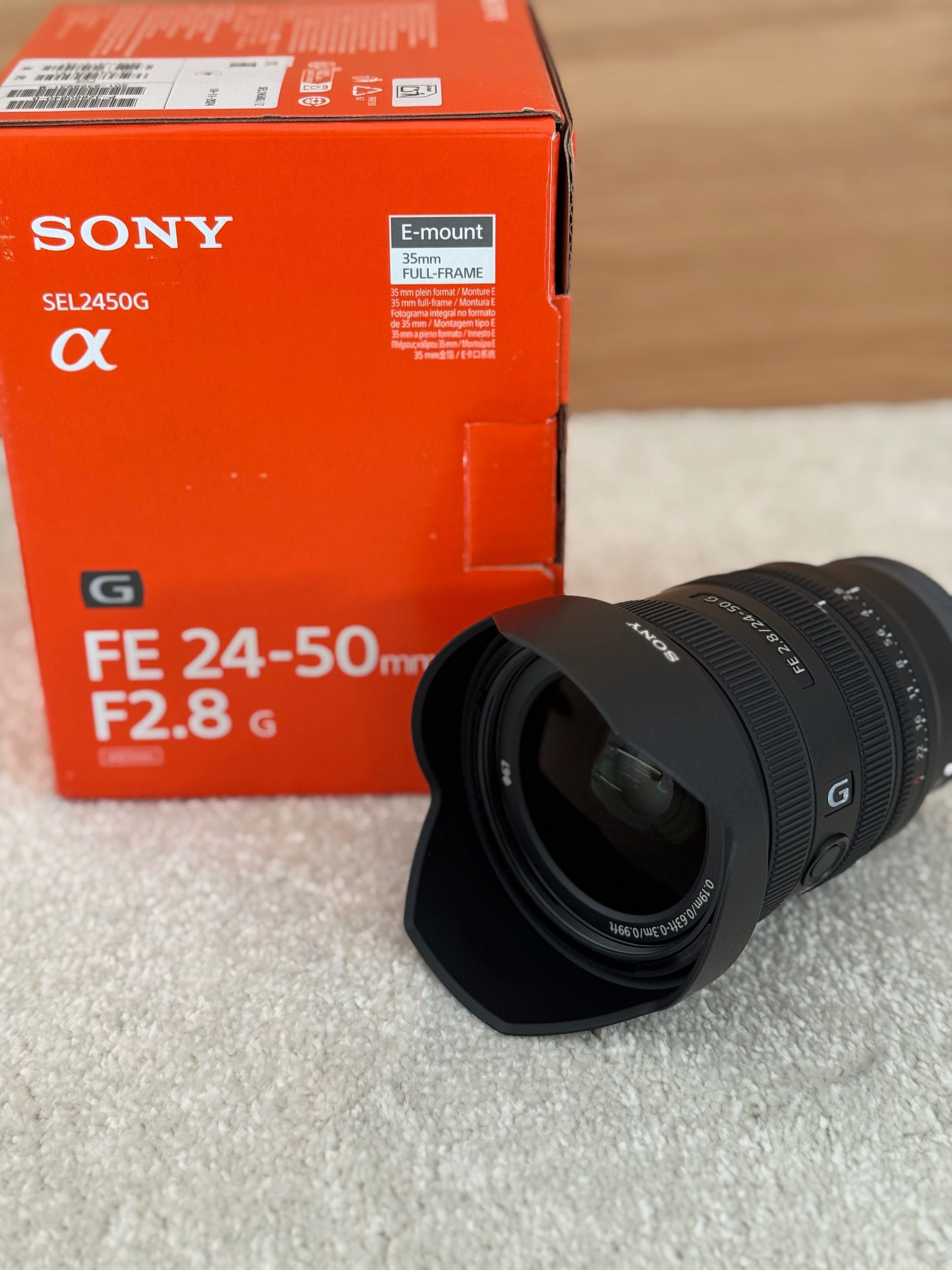 Objetiva Sony FE 24-50 F2.8 G - Imaculada e com garantia