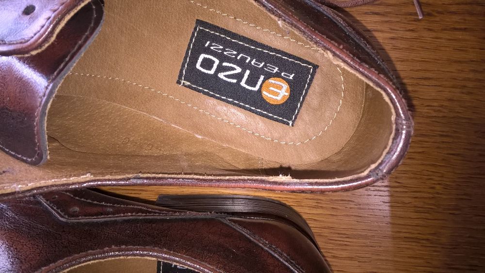 Buty męskie eleganckie skórzane brąz jak nowe