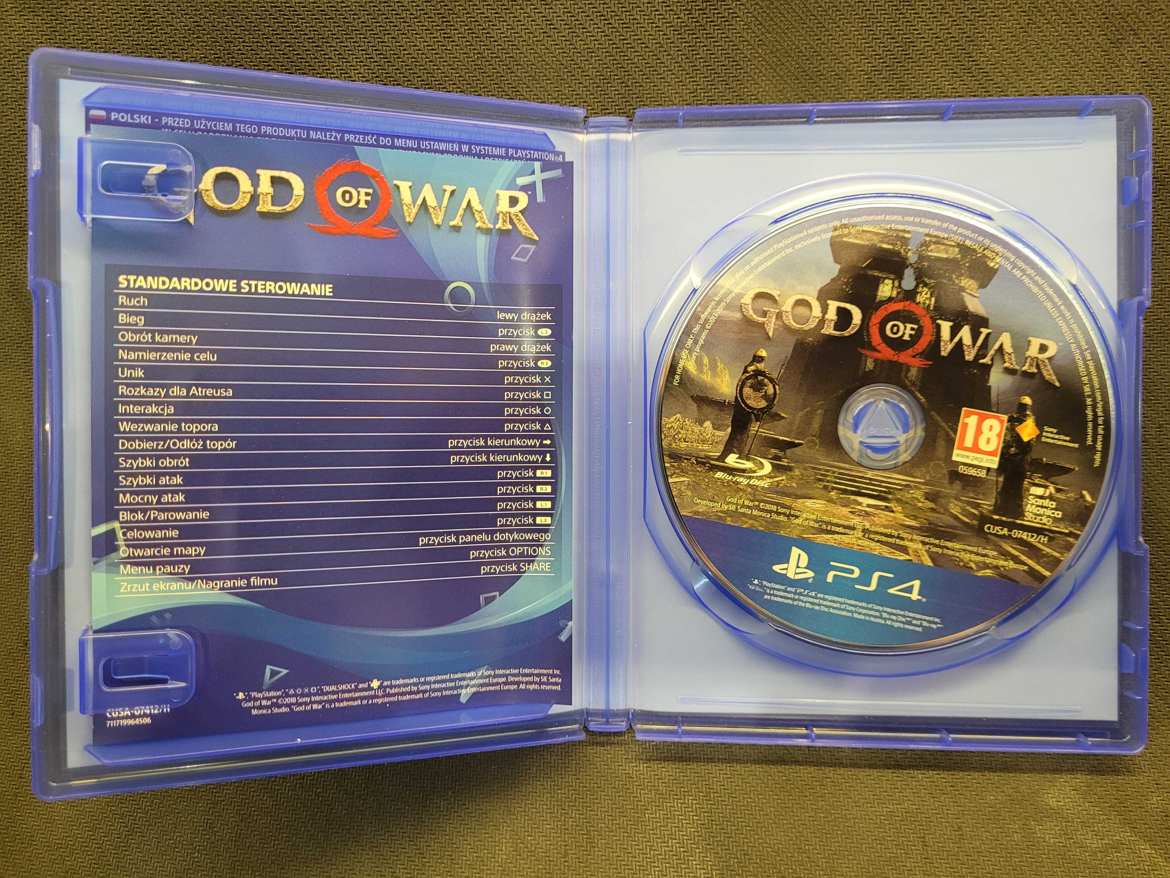 God of War PS4 – gra w bardzo dobrym stanie, pudełko + instrukcja