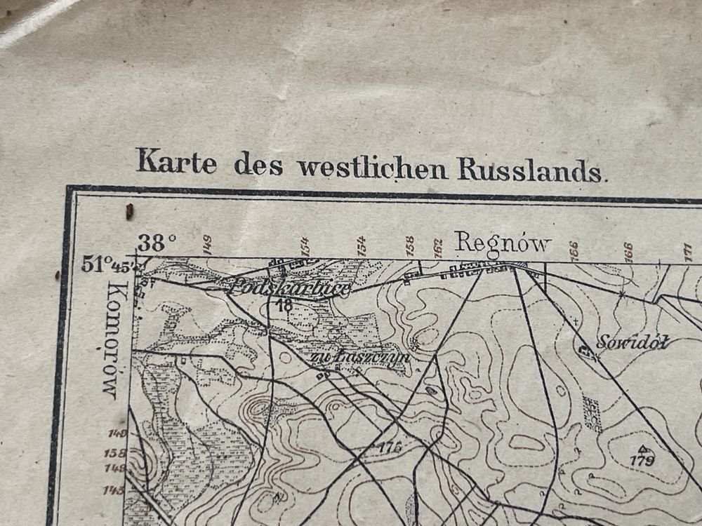 Nowe Miasto Stara Mapa Rosyjska 1914