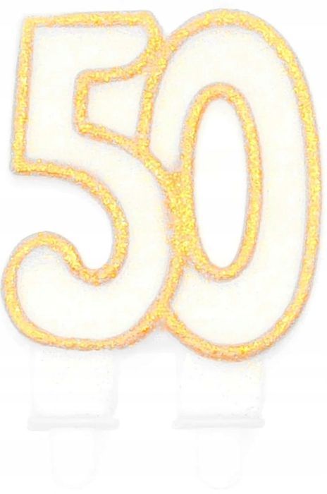 świeczki złota korona 50 urodziny świeczka cyfra dekoracja na tort