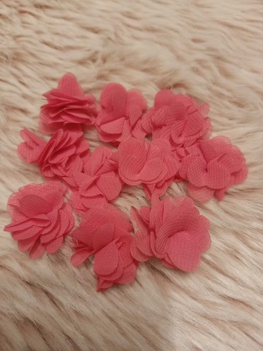 kwiatki aplikacje różowe 10 szt. 30 mm