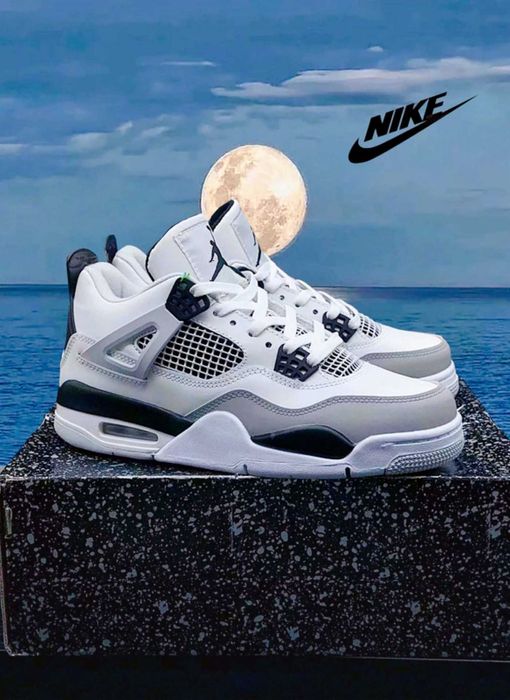 ButyDamskie Jordan‍ 4‍ Retro‍ Military‍ Black‍ Uniseks Roz.40