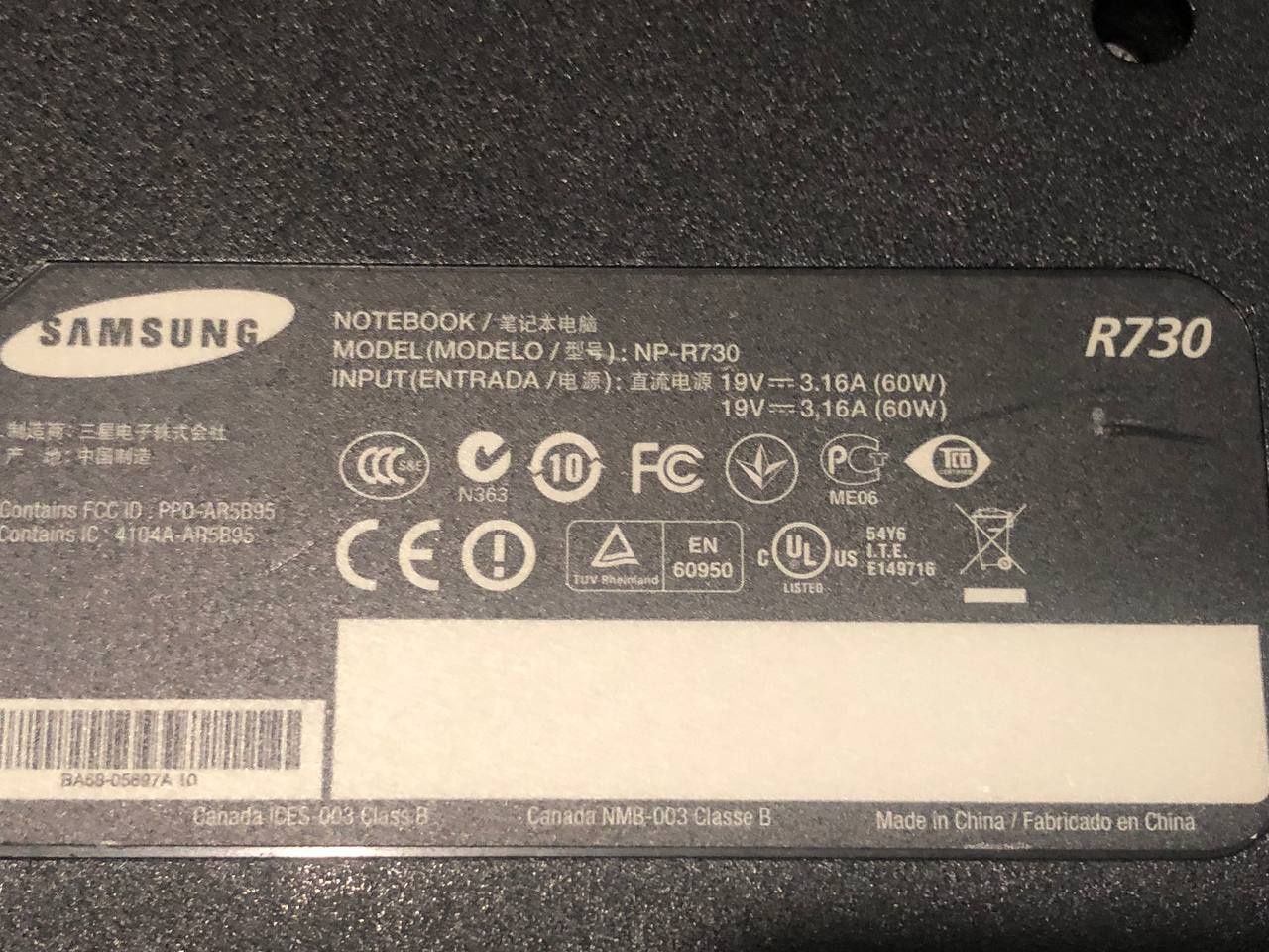 Продам ноутбук samsung