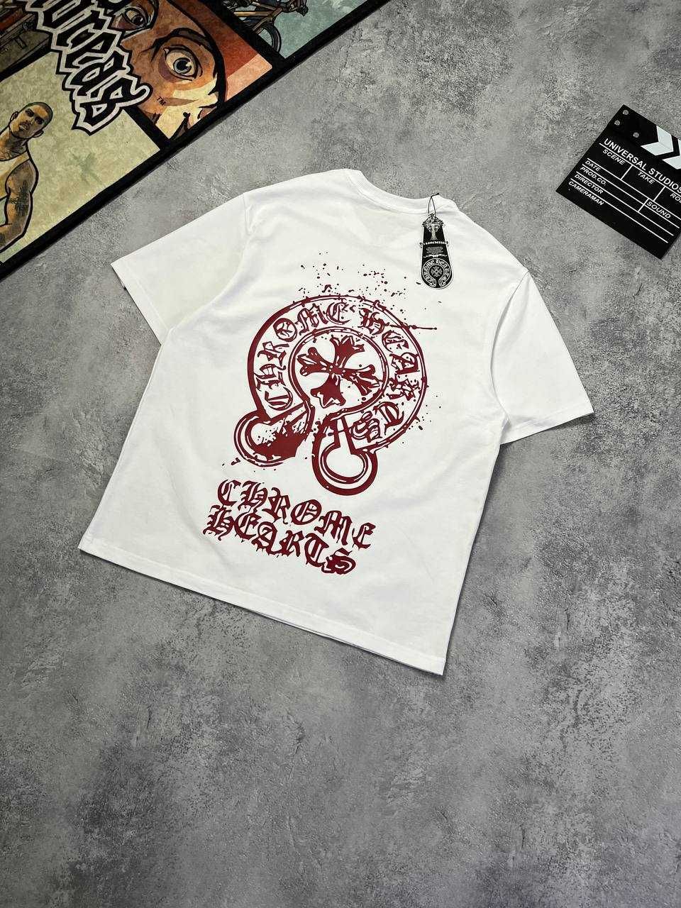 Белая Футболка Chrome Hearts с бирками (Хром Хартс)
