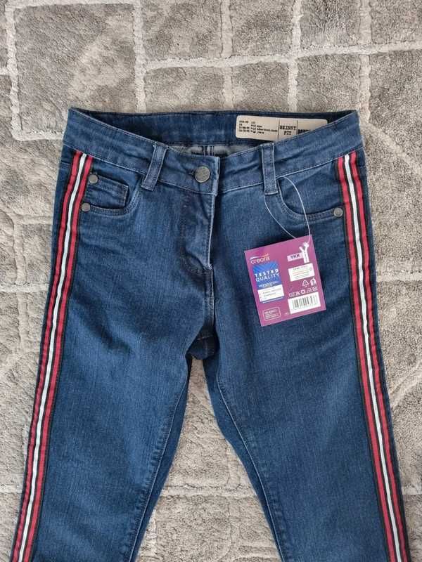 Spodnie rurki jeansowe Pepperts fit skinny NOWE dla dziewczynki r 140