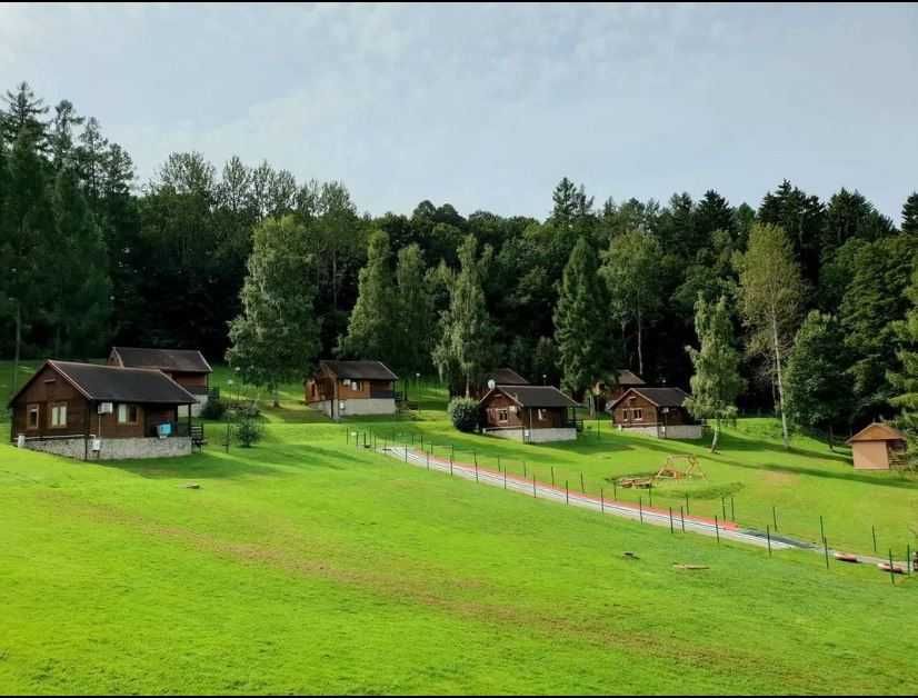 Ogrzewane domki/pokoje nad Jeziorem Złotnickim w górach SAUNA OGNISKO