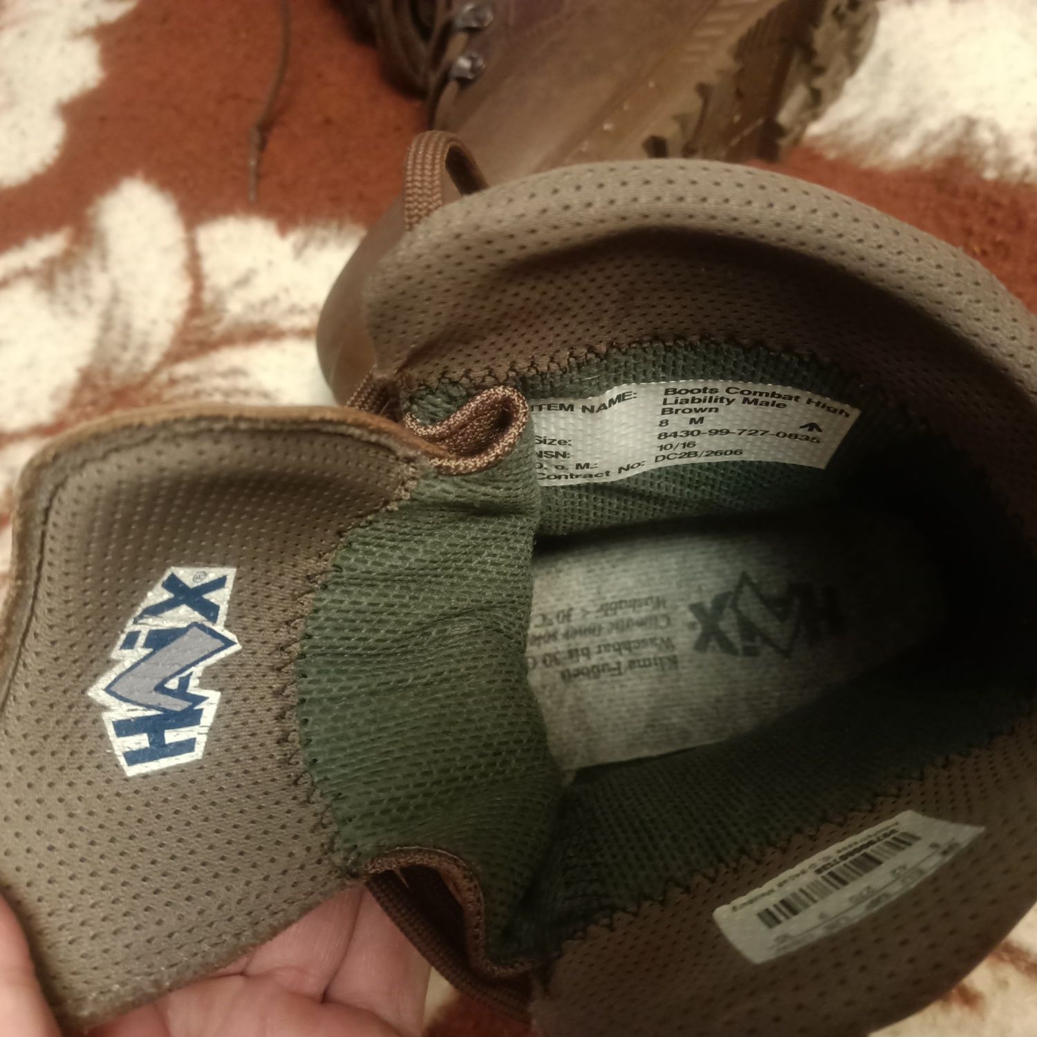 Берцы haix boots combat high liability male, gore-tex коричневые.