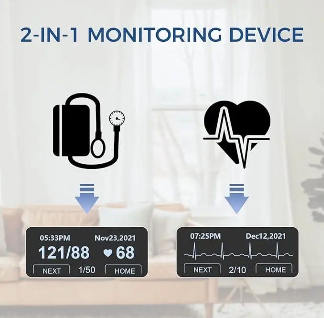 Тонометр Wellue, Viatom-Blood Pressure Monitor With ECG BP2 Монітор ар