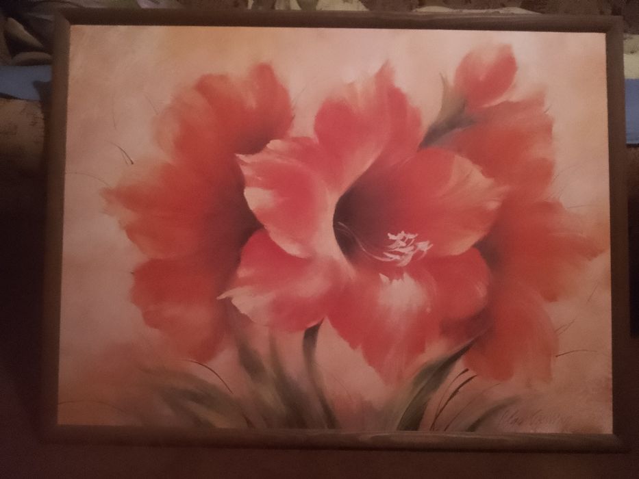 Картина нарисованы цветы