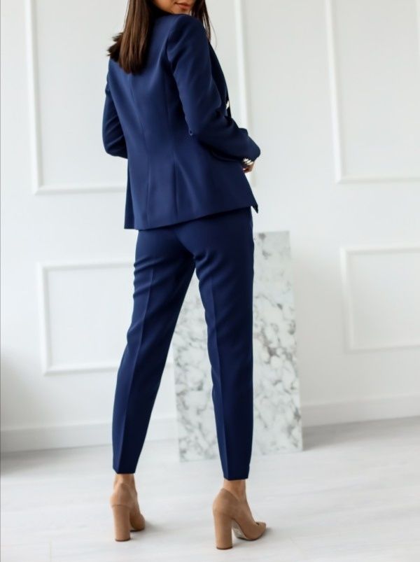 Garnitur granatowy EDAN Balmain marynarka + spodnie Xs/34 i S/36