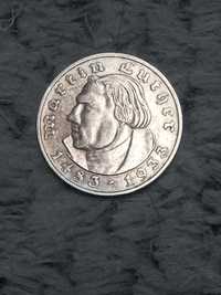 2 reichsmark 1933 E - Martin Luter (rzadsza)