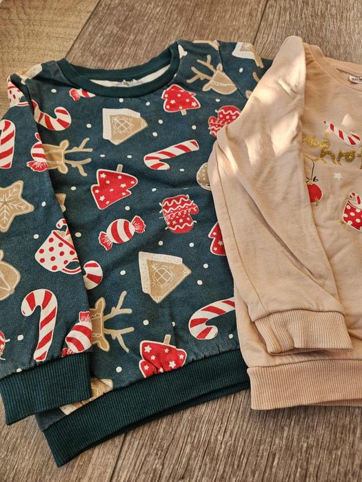 Ubrania świąteczne dla dziewczynki 86/92, 9szt.