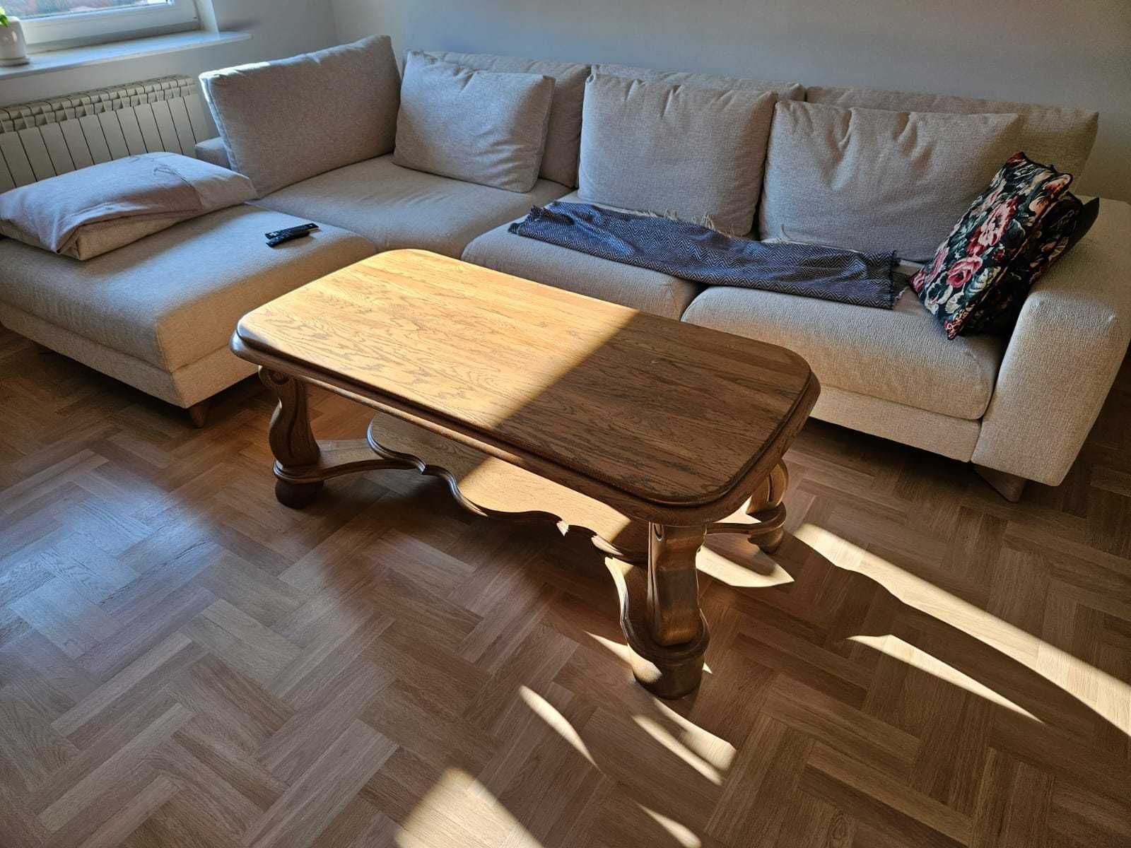 Stolik kawowy, ława. Lite drewno dębowe. Firma KLER.