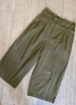 широкі штани кюлоти з високою посадкою широкі штани primark 16/xxl