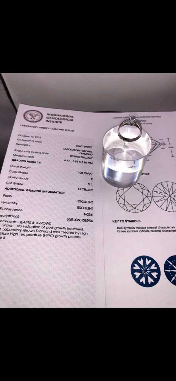 Золото 585 с камнем 1 карат