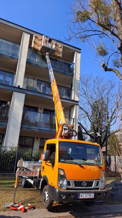 Wynajem, Podnośnik koszowy, zwyżka 22-30m, montaż ozdób świątecznych