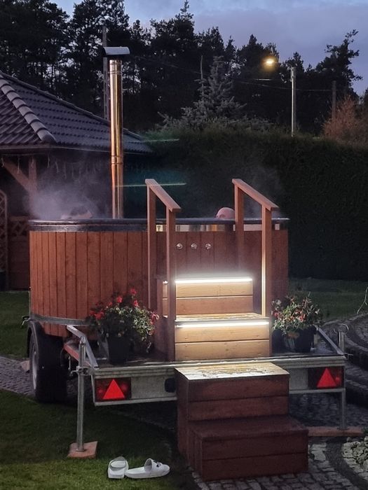 Największa MOBILNA Balia Bania z Jacuzi SPA do WYNAJĘCIA 8-10 osób