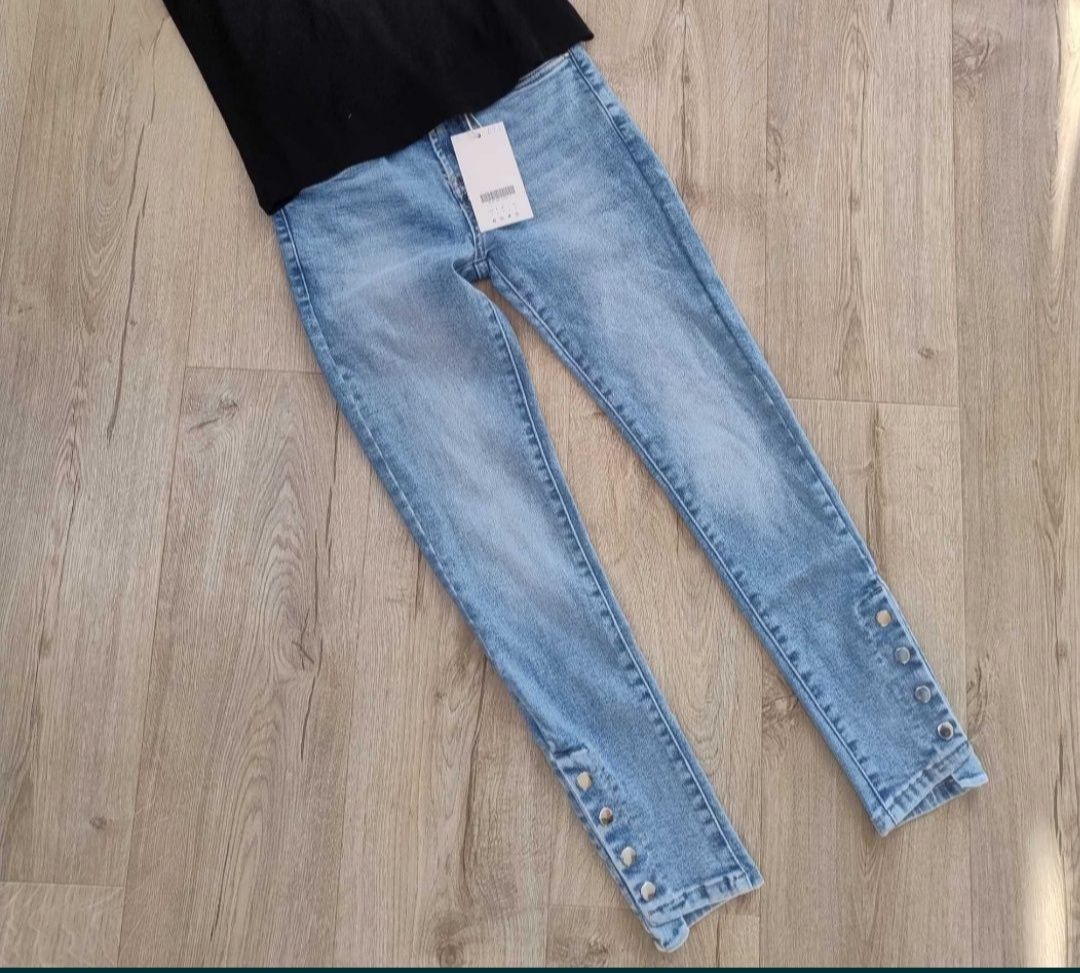Spodnie jeansy MSARA z napami SKINNY S ps