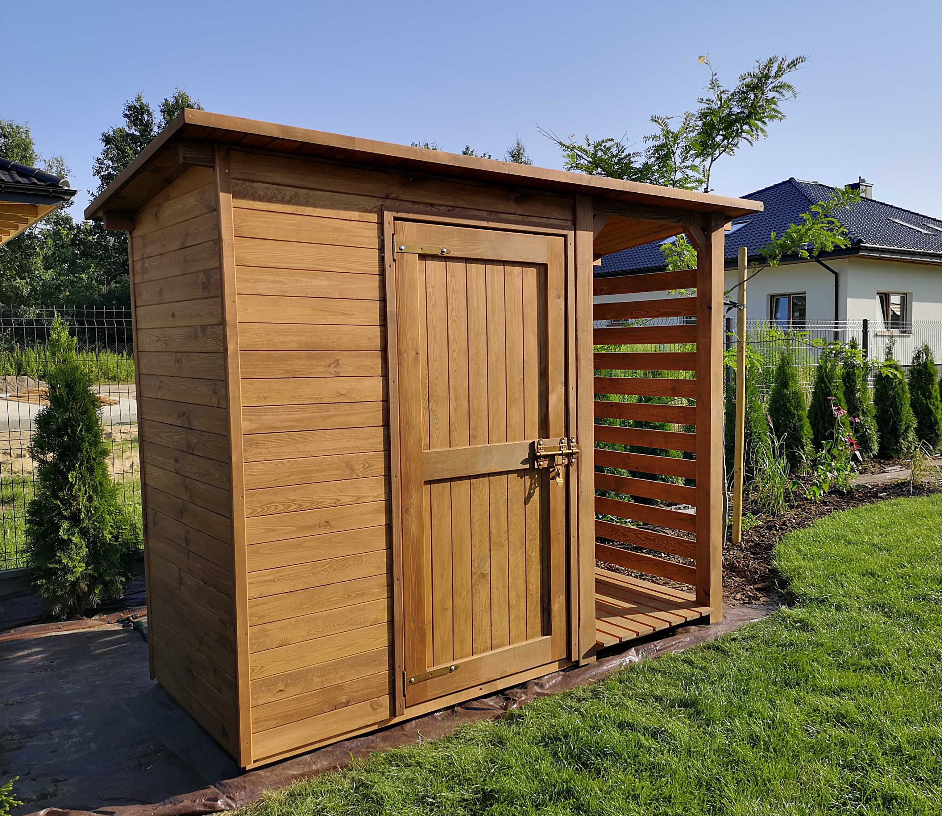 Drewutnia 1 x 1,1m + domek narzędziowy 1,5 x 1,1m