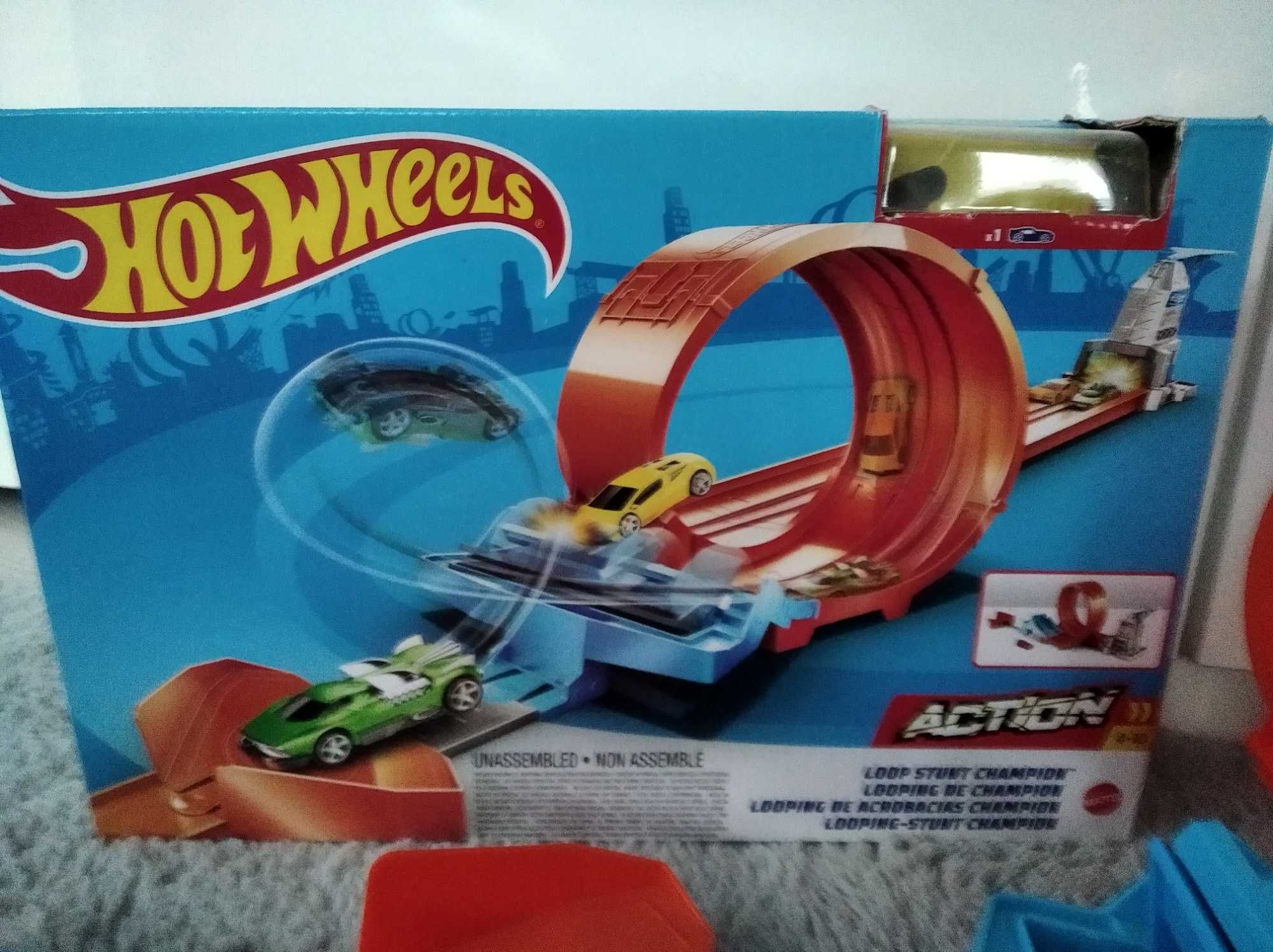 Wyrzutnia pętla podwójna Hot Wheels na dwa auta pojazdy resorak