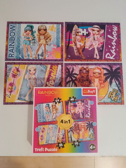 Puzzle 4 w 1 Rainbow High