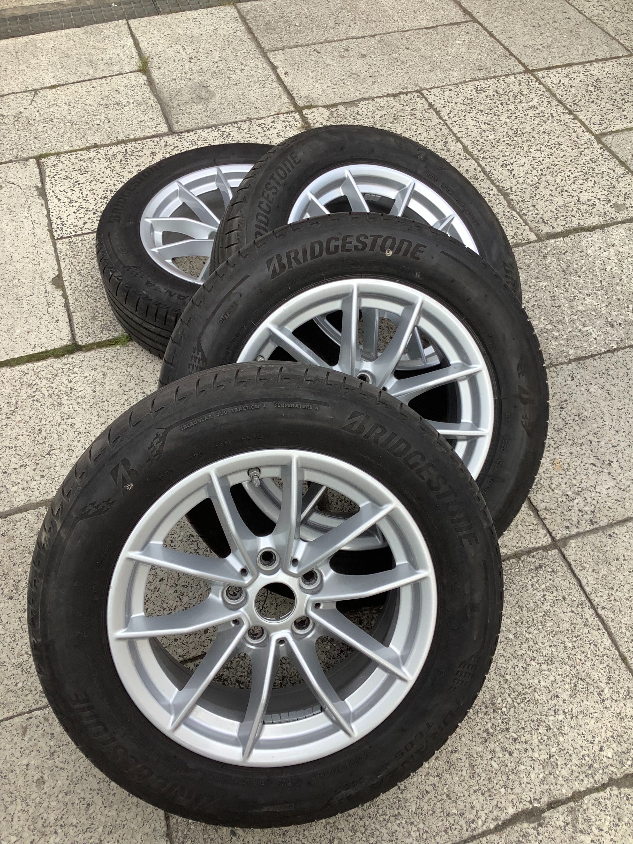 Koła Alu BMW z czujnikami ,opony Bridgestone 205 60 R16