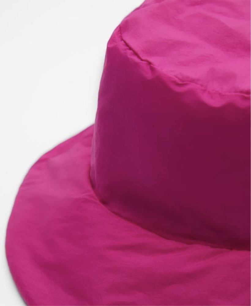 Zara панама шапка осінь демі стьобана рожева тепла нова  S 36 26 Зара
