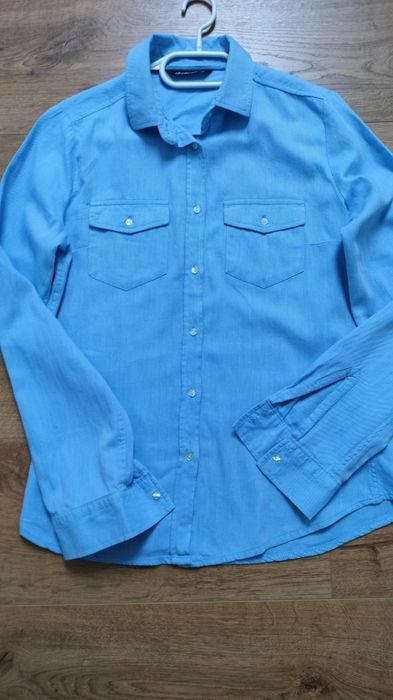 Koszula damska Diverse rozmiar S w błękitnym kolorze